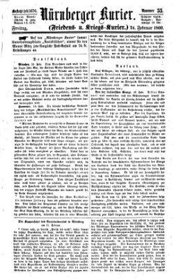 Nürnberger Kurier (Nürnberger Friedens- und Kriegs-Kurier) Freitag 24. Februar 1860