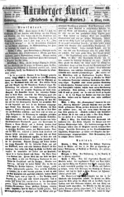 Nürnberger Kurier (Nürnberger Friedens- und Kriegs-Kurier) Sonntag 4. März 1860