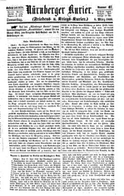Nürnberger Kurier (Nürnberger Friedens- und Kriegs-Kurier) Donnerstag 8. März 1860