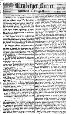 Nürnberger Kurier (Nürnberger Friedens- und Kriegs-Kurier) Sonntag 18. März 1860