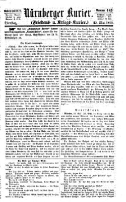 Nürnberger Kurier (Nürnberger Friedens- und Kriegs-Kurier) Dienstag 29. Mai 1860