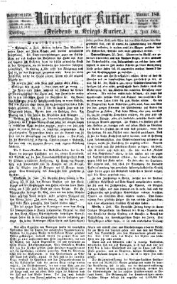 Nürnberger Kurier (Nürnberger Friedens- und Kriegs-Kurier) Dienstag 3. Juli 1860