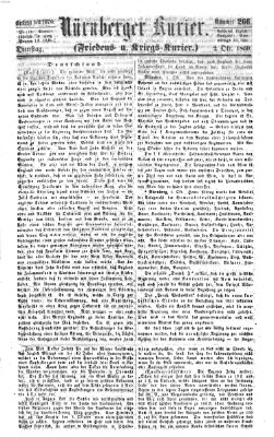 Nürnberger Kurier (Nürnberger Friedens- und Kriegs-Kurier) Dienstag 2. Oktober 1860