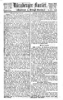 Nürnberger Kurier (Nürnberger Friedens- und Kriegs-Kurier) Donnerstag 18. Oktober 1860