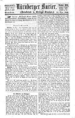 Nürnberger Kurier (Nürnberger Friedens- und Kriegs-Kurier) Samstag 24. November 1860