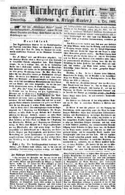Nürnberger Kurier (Nürnberger Friedens- und Kriegs-Kurier) Donnerstag 6. Dezember 1860