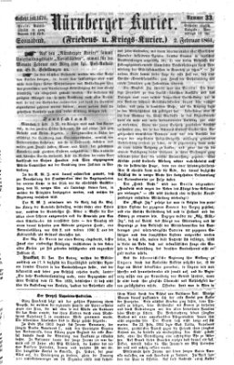 Nürnberger Kurier (Nürnberger Friedens- und Kriegs-Kurier) Samstag 2. Februar 1861