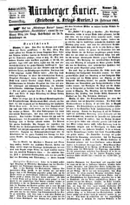 Nürnberger Kurier (Nürnberger Friedens- und Kriegs-Kurier) Donnerstag 28. Februar 1861