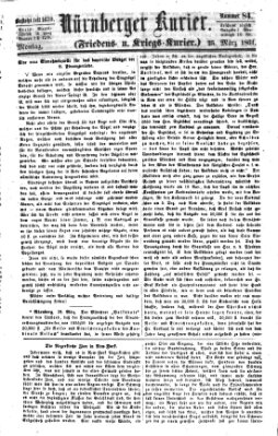 Nürnberger Kurier (Nürnberger Friedens- und Kriegs-Kurier) Montag 25. März 1861