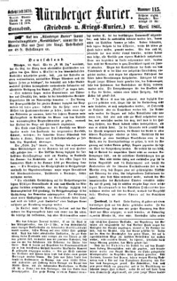 Nürnberger Kurier (Nürnberger Friedens- und Kriegs-Kurier) Samstag 27. April 1861