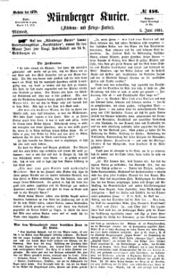 Nürnberger Kurier (Nürnberger Friedens- und Kriegs-Kurier) Mittwoch 5. Juni 1861