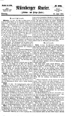 Nürnberger Kurier (Nürnberger Friedens- und Kriegs-Kurier) Sonntag 23. Juni 1861