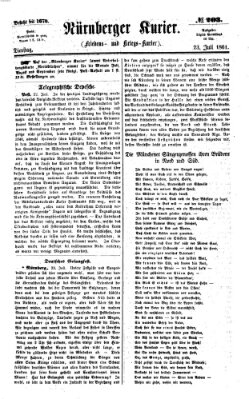 Nürnberger Kurier (Nürnberger Friedens- und Kriegs-Kurier) Dienstag 23. Juli 1861