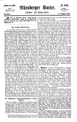 Nürnberger Kurier (Nürnberger Friedens- und Kriegs-Kurier) Dienstag 6. August 1861