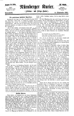 Nürnberger Kurier (Nürnberger Friedens- und Kriegs-Kurier) Samstag 14. September 1861