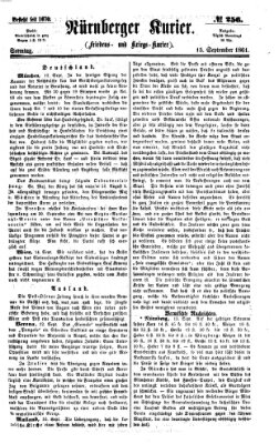 Nürnberger Kurier (Nürnberger Friedens- und Kriegs-Kurier) Sonntag 15. September 1861