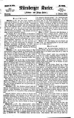 Nürnberger Kurier (Nürnberger Friedens- und Kriegs-Kurier) Sonntag 6. Oktober 1861