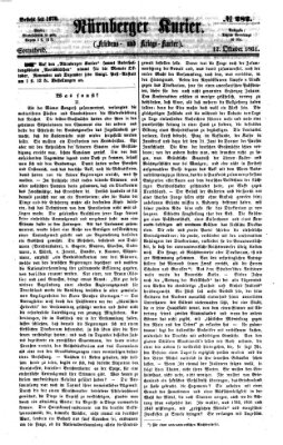 Nürnberger Kurier (Nürnberger Friedens- und Kriegs-Kurier) Samstag 12. Oktober 1861