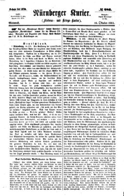 Nürnberger Kurier (Nürnberger Friedens- und Kriegs-Kurier) Mittwoch 16. Oktober 1861