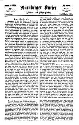 Nürnberger Kurier (Nürnberger Friedens- und Kriegs-Kurier) Donnerstag 24. Oktober 1861