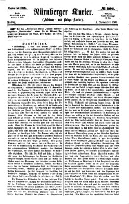 Nürnberger Kurier (Nürnberger Friedens- und Kriegs-Kurier) Freitag 1. November 1861