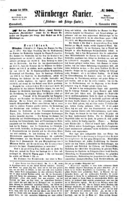 Nürnberger Kurier (Nürnberger Friedens- und Kriegs-Kurier) Samstag 2. November 1861