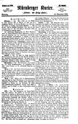Nürnberger Kurier (Nürnberger Friedens- und Kriegs-Kurier) Sonntag 10. November 1861