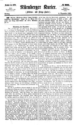 Nürnberger Kurier (Nürnberger Friedens- und Kriegs-Kurier) Freitag 6. Dezember 1861