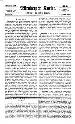 Nürnberger Kurier (Nürnberger Friedens- und Kriegs-Kurier) Donnerstag 2. Januar 1862