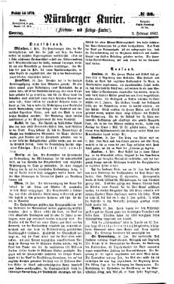 Nürnberger Kurier (Nürnberger Friedens- und Kriegs-Kurier) Sonntag 2. Februar 1862