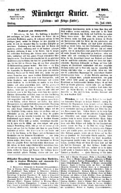 Nürnberger Kurier (Nürnberger Friedens- und Kriegs-Kurier) Freitag 25. Juli 1862