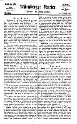 Nürnberger Kurier (Nürnberger Friedens- und Kriegs-Kurier) Sonntag 10. August 1862