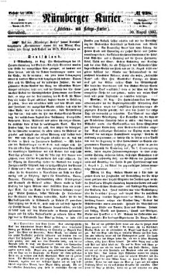 Nürnberger Kurier (Nürnberger Friedens- und Kriegs-Kurier) Samstag 30. August 1862
