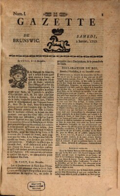 Gazette de Brunswig Samstag 1. Januar 1757