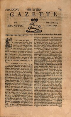 Gazette de Brunswig Mittwoch 4. Mai 1757