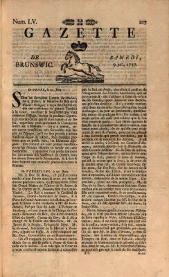 Gazette de Brunswig Samstag 9. Juli 1757