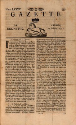 Gazette de Brunswig Montag 24. Oktober 1757