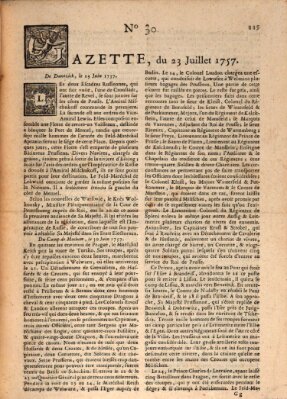 Gazette (Gazette de France) Samstag 23. Juli 1757