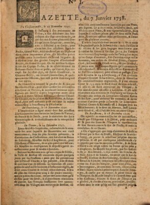 Gazette (Gazette de France) Samstag 7. Januar 1758