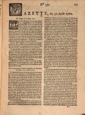 Gazette (Gazette de France) Samstag 30. August 1760