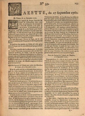 Gazette (Gazette de France) Samstag 27. September 1760