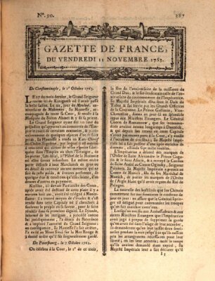 Gazette de France Freitag 11. November 1763