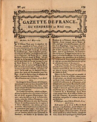 Gazette de France Freitag 19. Mai 1775