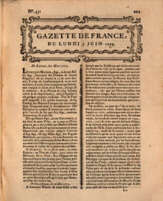 Gazette de France Montag 5. Juni 1775
