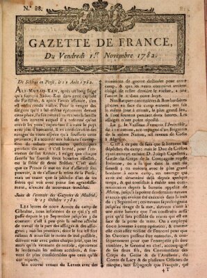 Gazette de France Freitag 1. November 1782