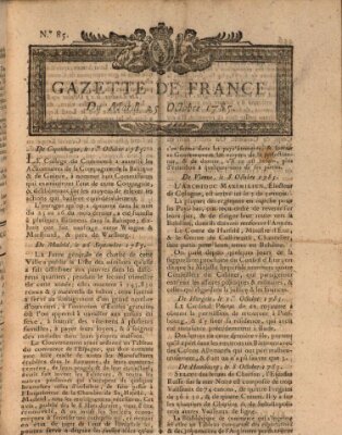 Gazette de France Dienstag 25. Oktober 1785