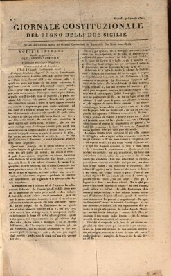 Giornale del Regno delle Due Sicilie Dienstag 9. Januar 1821