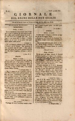 Giornale del Regno delle Due Sicilie Montag 9. April 1821