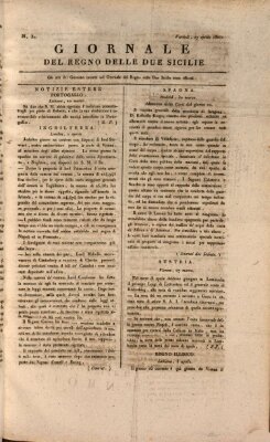 Giornale del Regno delle Due Sicilie Freitag 27. April 1821