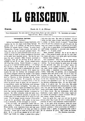 I Grischun Samstag 4. Februar 1860